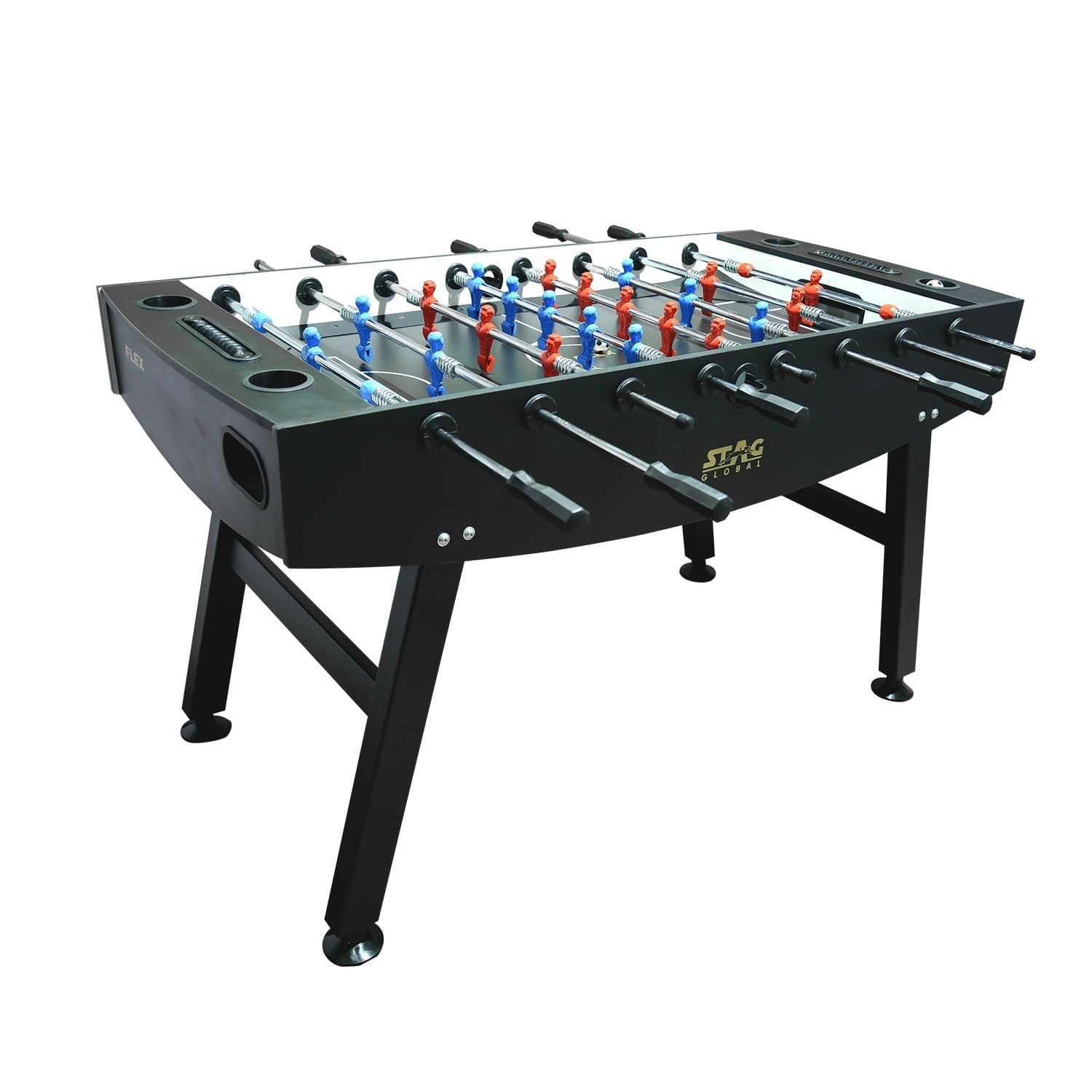 STAG GLOBAL Flex  Foosball Table | Premium Table Soccer for Kids | Adults with Cup Holders | Ideal for Home & Club