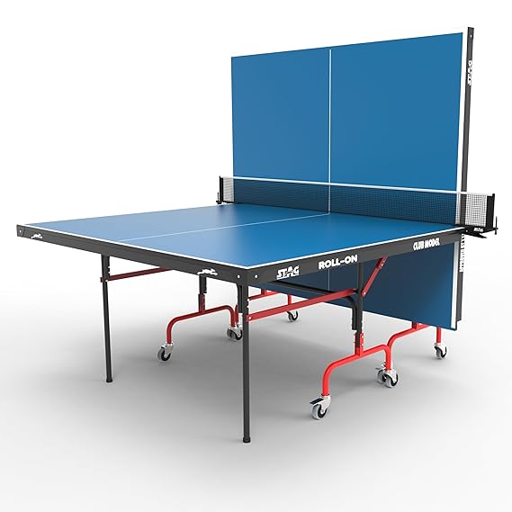 STAG GLOBAL Club Table Tennis Table | Top Thickness 19mm | 1 Table Cover, 2 TT Rackets, 6 Balls, 1 Clamp Net