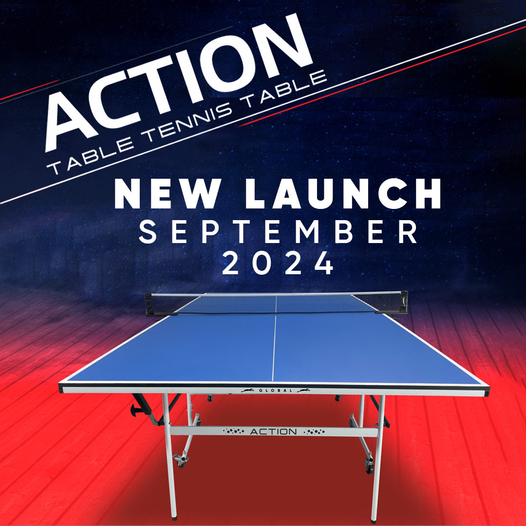 STAG GLOBAL Action Table Tennis Table Blue Top ,Thickness 16mm with 1 Table Cover, 2 TT Rackets, 6 Balls, 1 Clamp Net