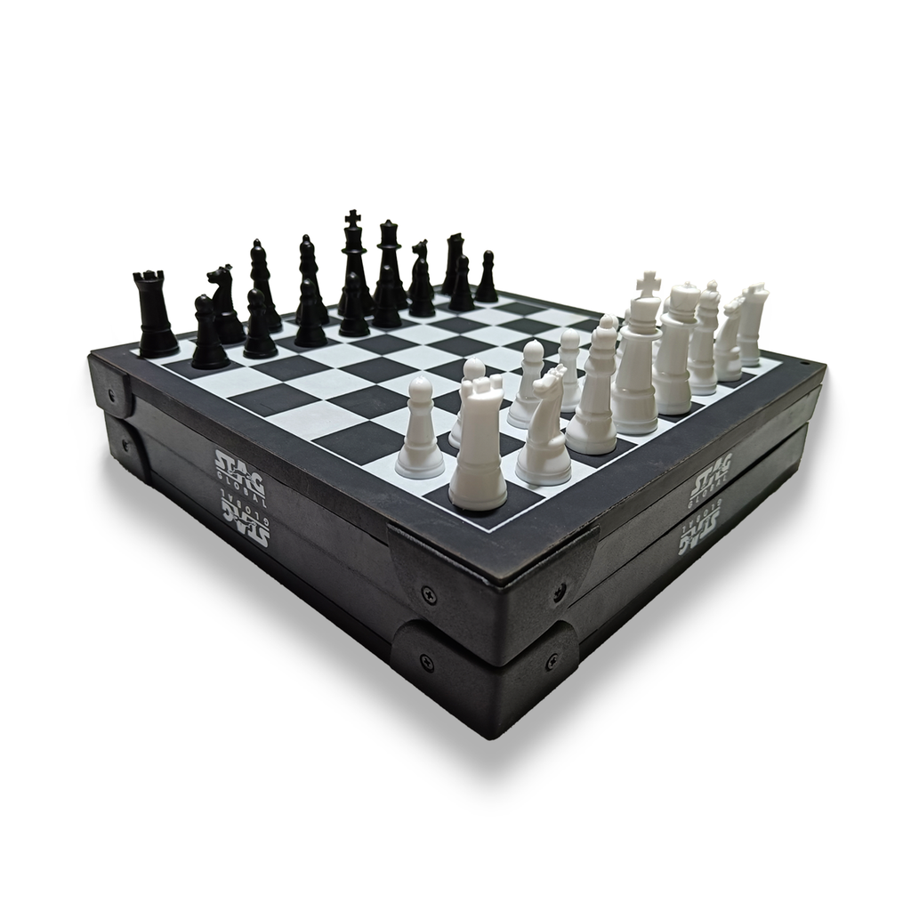 STAG GLOBAL 4 in 1  Supermini Table Tennis Table |  Portable  |  Ludo  Chess & Checkers |  Board Game Table