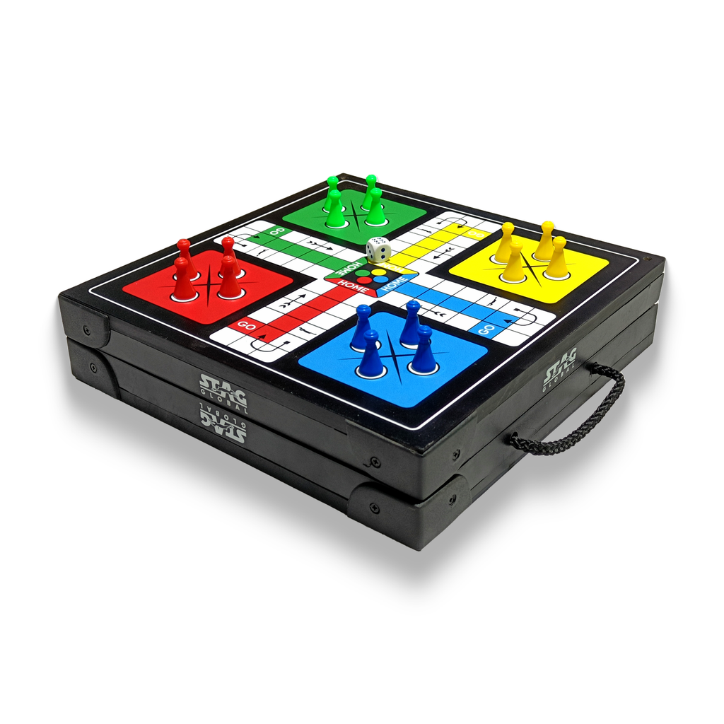 STAG GLOBAL 4 in 1  Supermini Table Tennis Table |  Portable  |  Ludo  Chess & Checkers |  Board Game Table