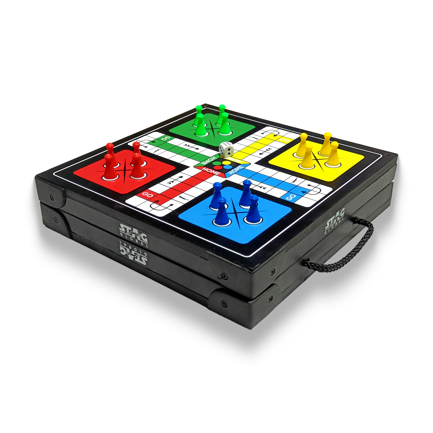 STAG GLOBAL 4 in 1  Supermini Table Tennis Table |  Portable  |  Ludo  Chess & Checkers |  Board Game Table