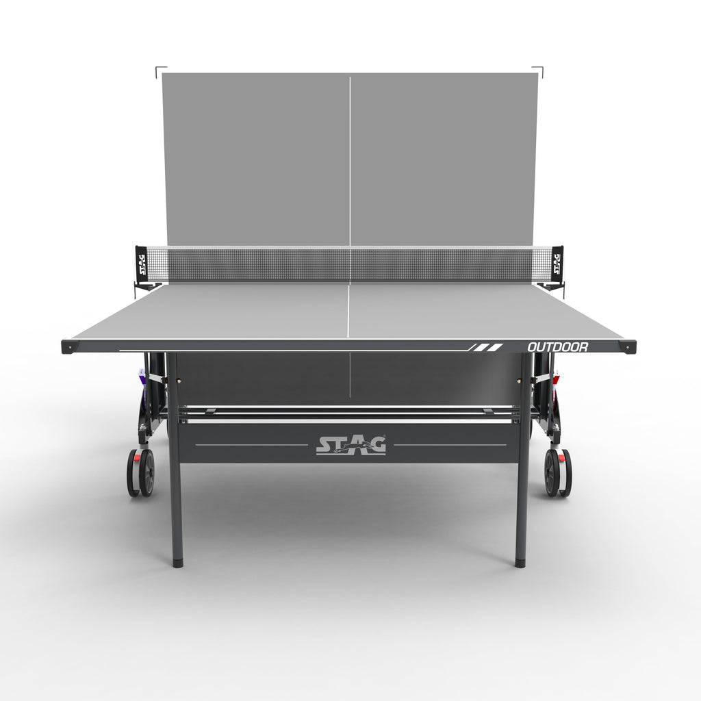 STAG GLOBAL Bali Outdoor Table Tennis Table 4mm top Thickness with 2 TT Rackets, 6 Balls, 1 Table Cover & Clamp Net