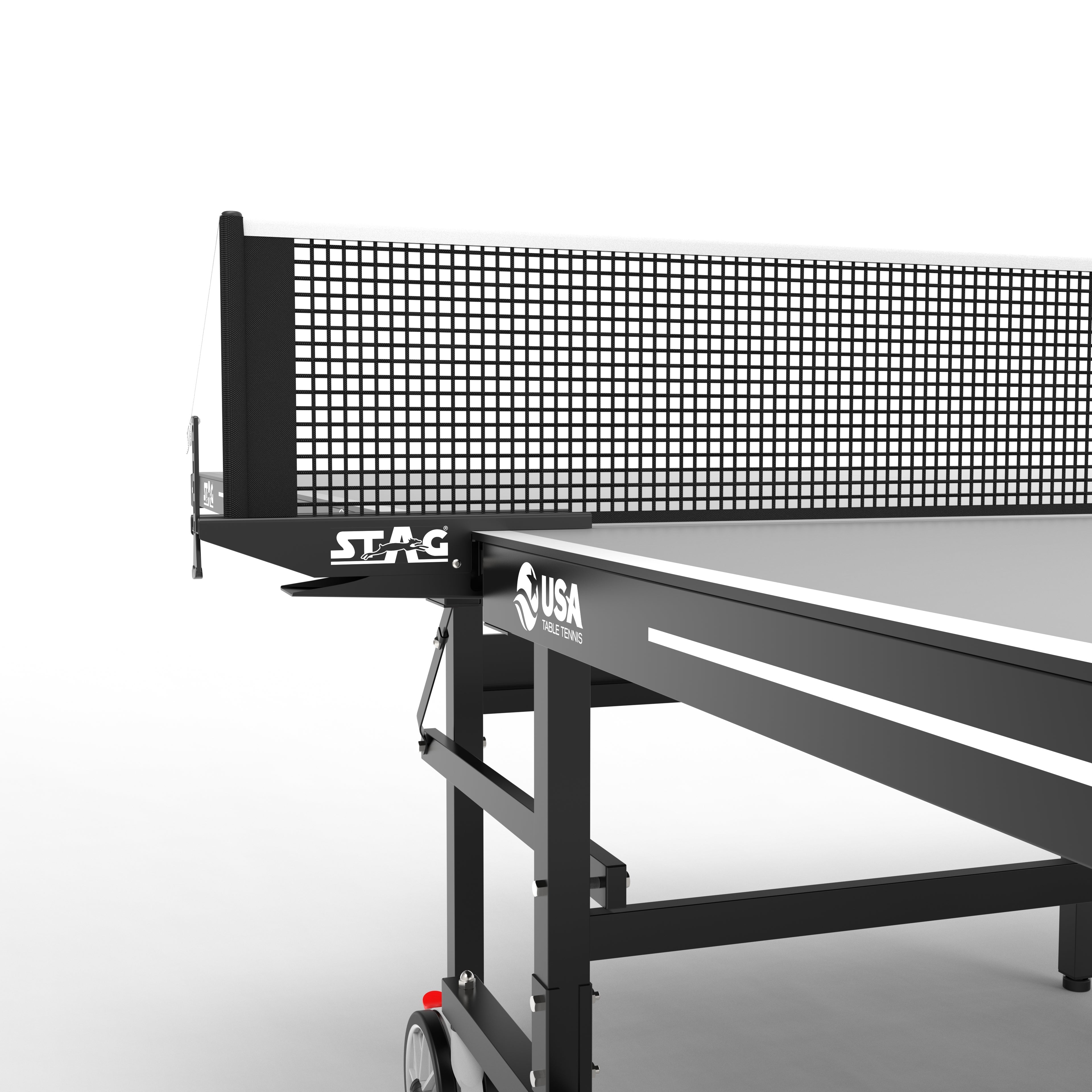 STAG GLOBAL Pacifica Outdoor Table Tennis Table Thickness 4 mm with 2 TT Rackets, 6 Balls, 1 Table Cover & Clamp Net