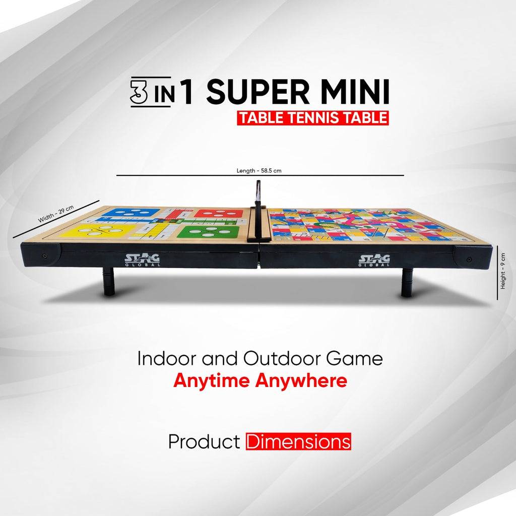 STAG GLOBAL Super Mini Table Tennis Set – Compact & Portable Fun Anywhere, Anytime
