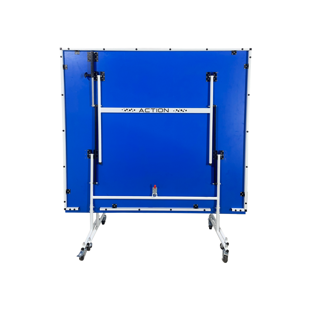 STAG GLOBAL Action Table Tennis Table Blue Top ,Thickness 16mm with 1 Table Cover, 2 TT Rackets, 6 Balls, 1 Clamp Net