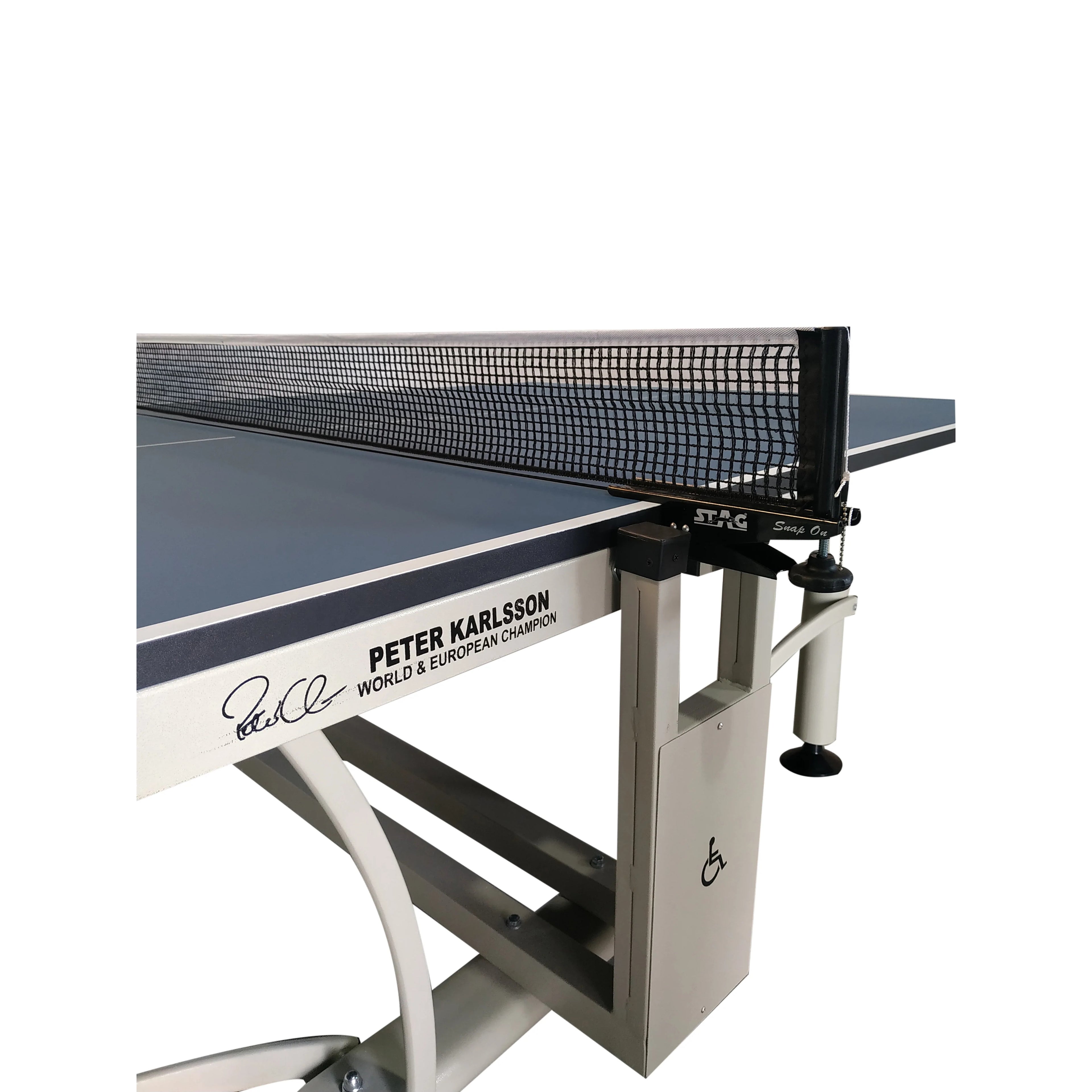 STAG GLOBAL Peter Karlsson Table Tennis Table |  High Level Competition TT Table | with 2 TT Rackets | 6 Balls | 1 Table Cover | Clamp Net